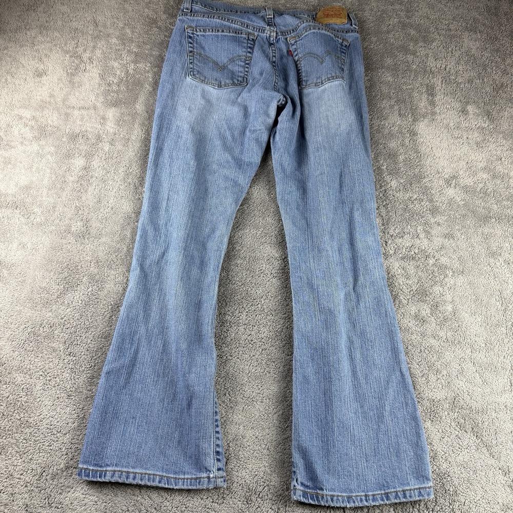 Levis 515 Boot Cut Stretch Jeans Womens 8 Short Blue Medium Wash Mid Rise - Picture 12 of 14